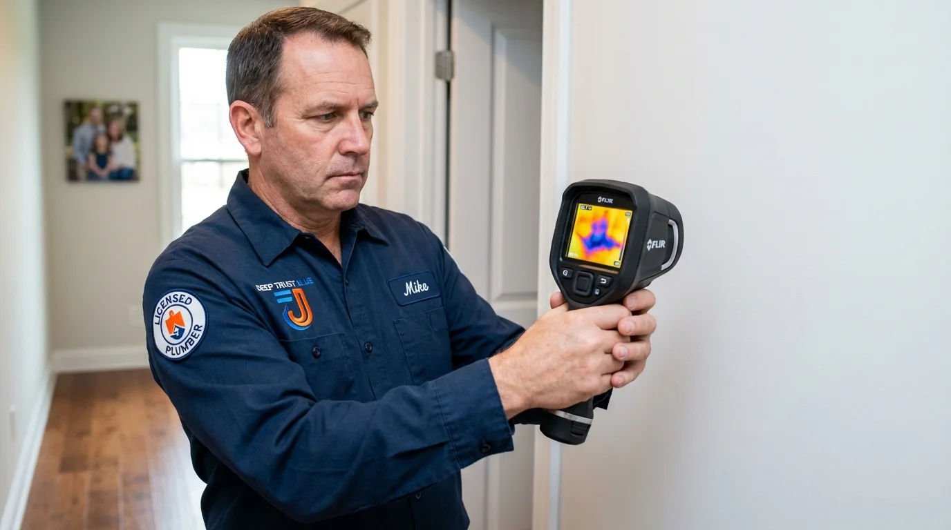 Thermal imaging leak detection by Johns Plumbing LLC in Glenmora